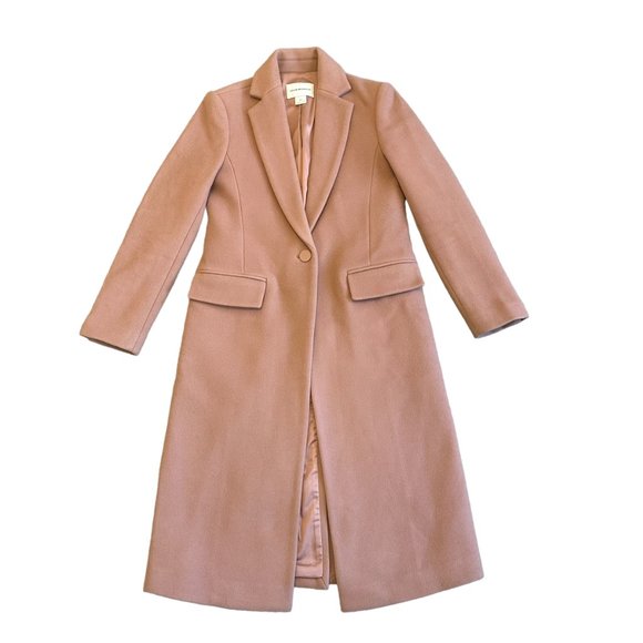 Club Monaco Jackets & Blazers - Club Monaco Dusty Rose Pink Single-Button Coat Jacket Wool Size Small Women's
